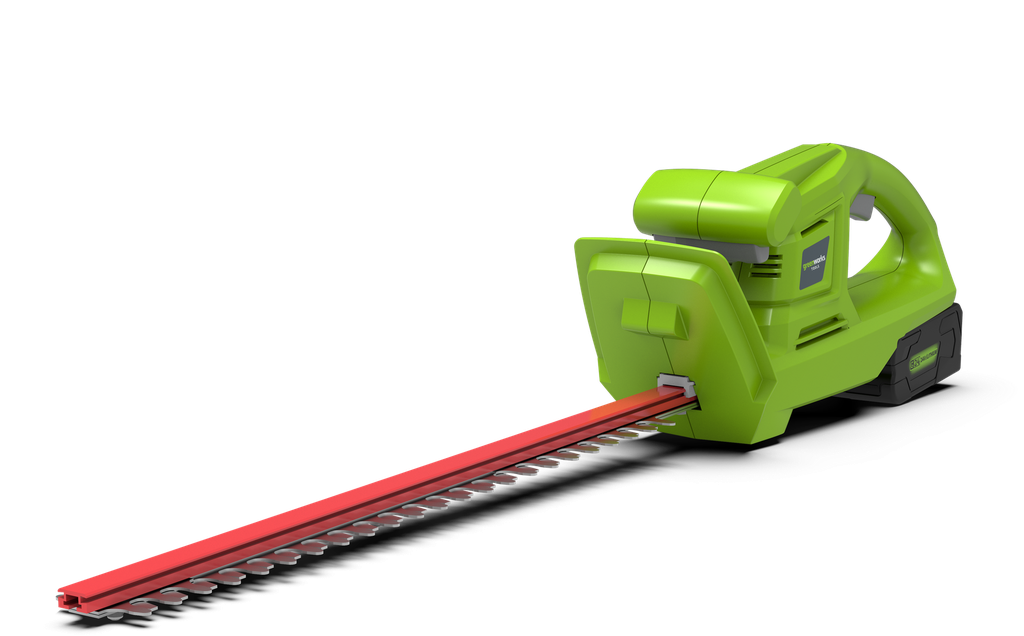 Greenworks G24HT 24V Cordless 47CM BASIC Hedge Trimmer (With 4AH Battery &amp; Charger)