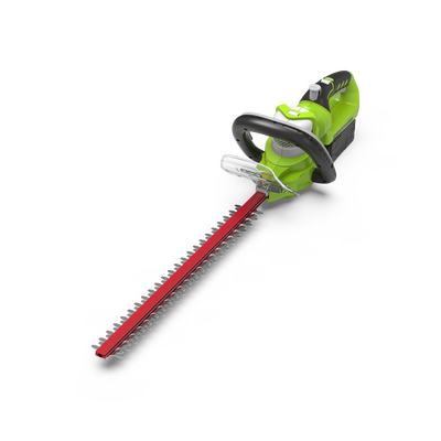 Greenworks 24V 57cm Cordless Deluxe Hedge Trimmer 90degree Rotary G24HT57 (With 2AH Battery &amp; Charger)