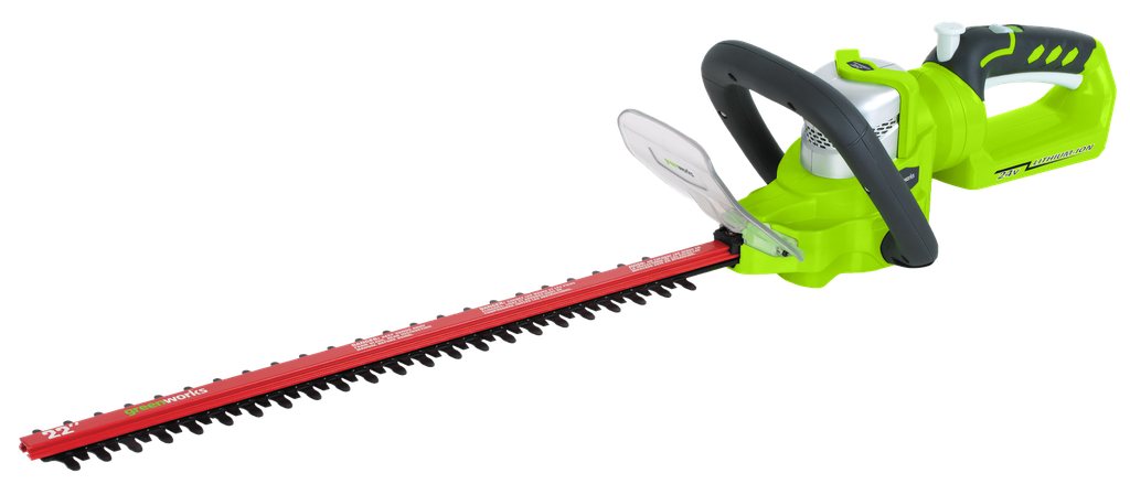 Greenworks 24V 57cm Cordless Deluxe Hedge Trimmer 90degree Rotary G24HT57 (With 4AH Battery &amp; Charger)