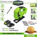 Greenworks G24JS 24V Cordless Jig Saw (With 2AH Battery &amp; Charger)